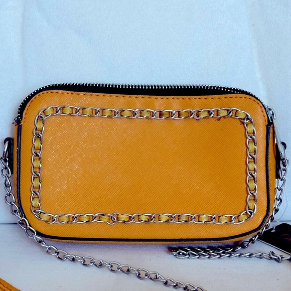 Vintage Handbags - Double Zip Crossbody Chain Bag